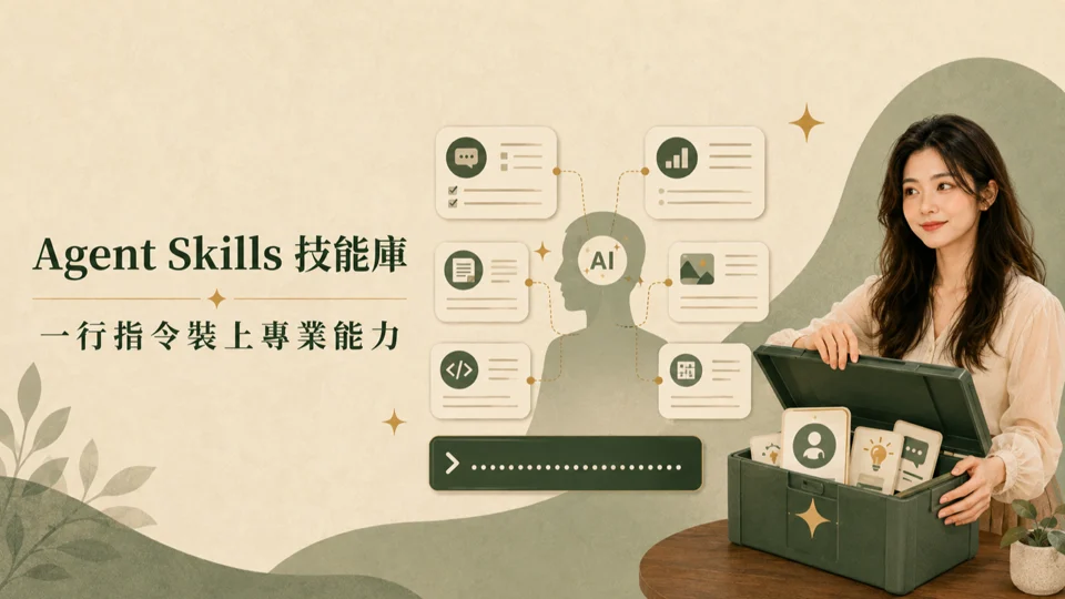Agent Skills 技能庫（skills.sh）：一行指令幫 AI Agent 裝上專業能力