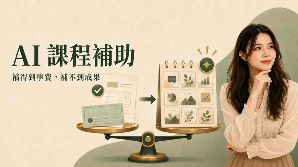 AI 課程政府補助怎麼申請？補助補得到學費，補不到「學完用不出來」