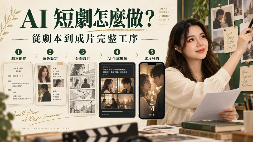 AI 短劇怎麼做：一集從零到成片的完整工序