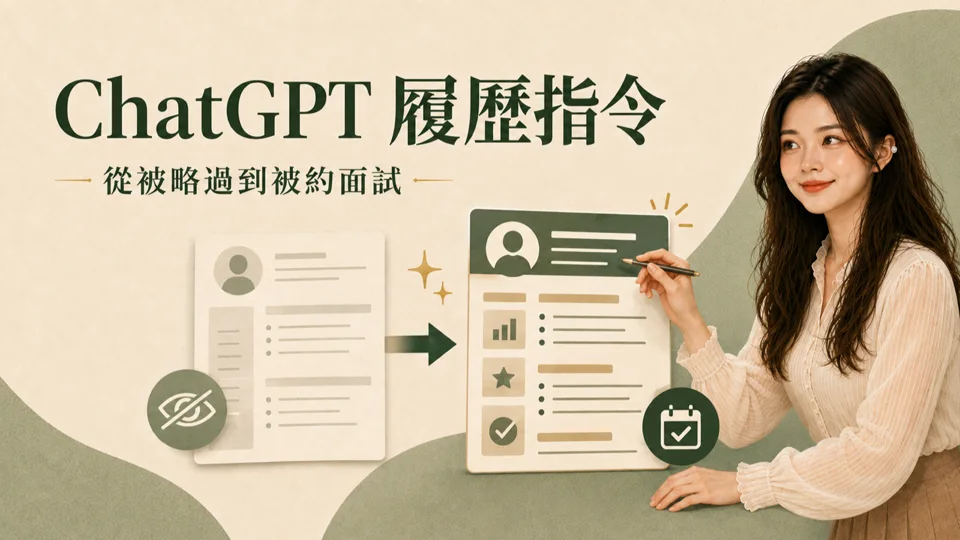 ChatGPT 履歷指令怎麼下？四段 prompt 把履歷從被略過改到被約面試