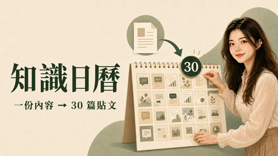 把一堂課變成 30 篇貼文：我把自己的寫法做成了「知識日曆」