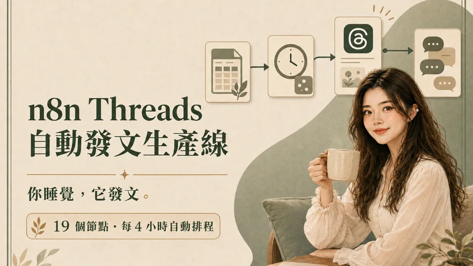你睡覺，它發文｜techtip_s 的 n8n Threads 自動發文生產線