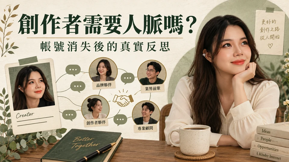 創作者需要經營人脈嗎?帳號消失後我的真實反思
