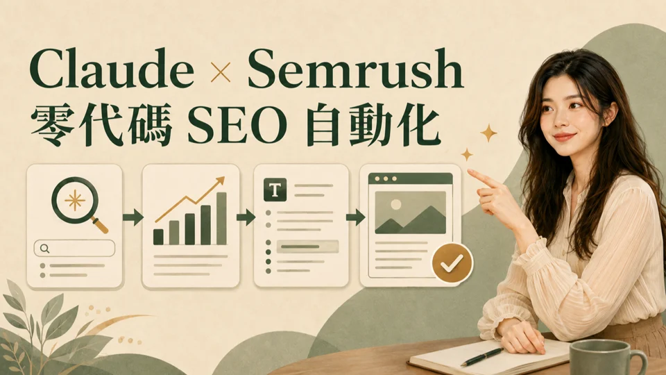AI 流量筆記：Claude × Semrush 零代碼 SEO 自動化
