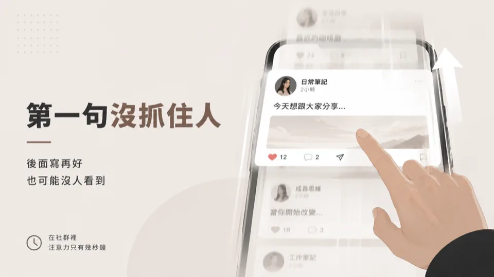 第一句話決定生死：六種讓人一秒想點開「看更多」的導言公式