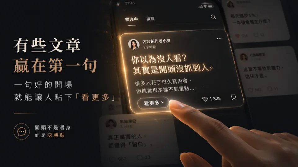 創作者人設：讓讀者記得你，而不是只記得單篇文