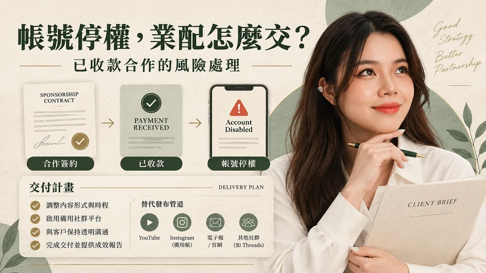 脆 Threads、IG 停權,已收錢的業配與廣告授權怎麼辦?