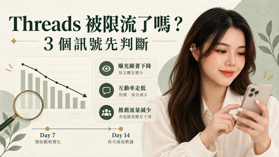 脆 Threads 是不是被限流？3 訊號秒判斷